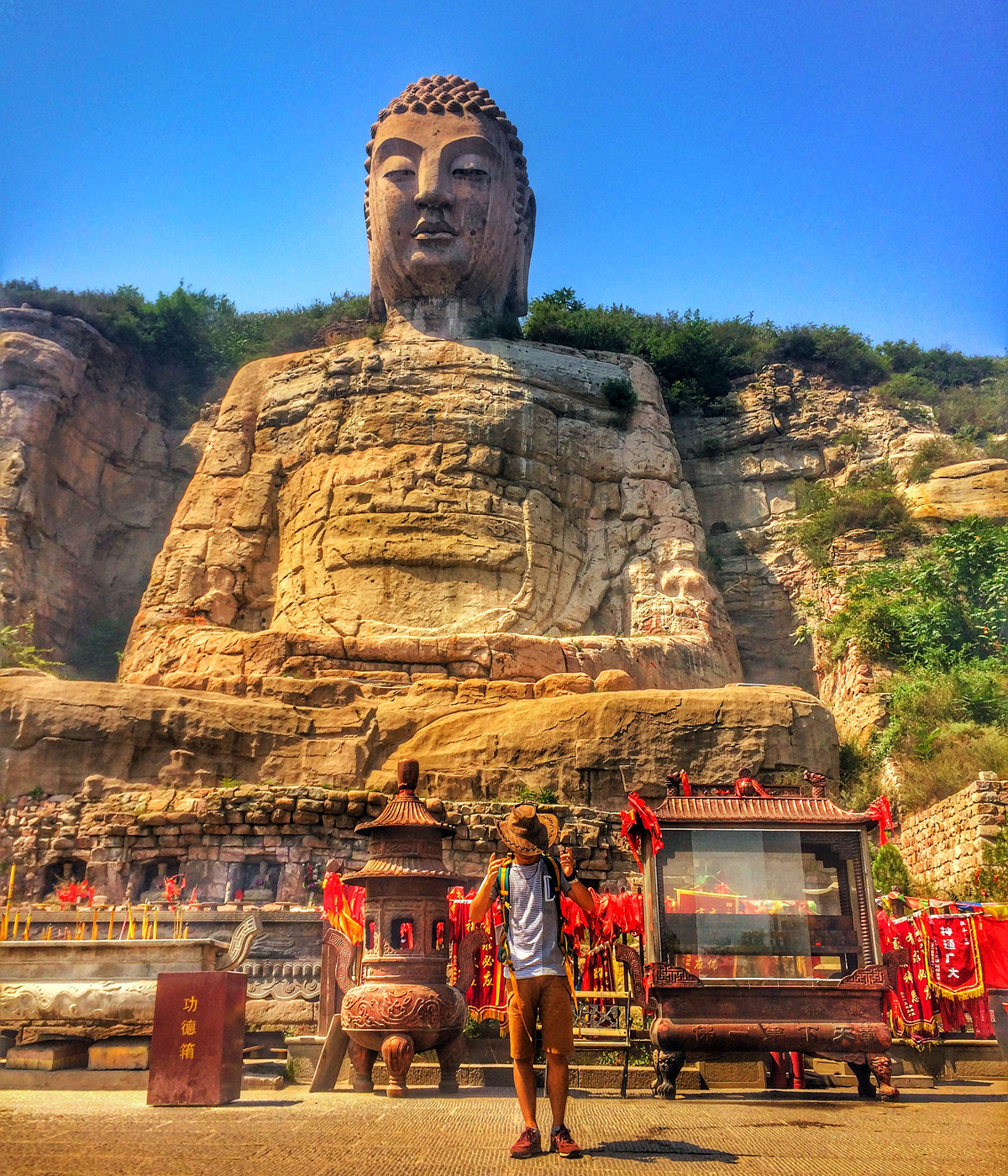 Der Mengshan Giant Buddha bei Taiyuan, China